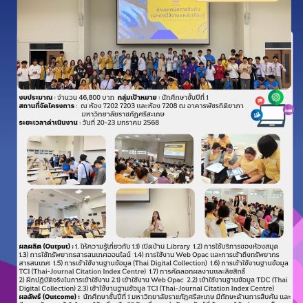 กิจกรรมเทคนิคการสืบค้นเพื่อส่งเสริมทักษะด้านดิจิทัล