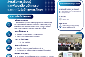 ส่งเสริมการเรียนรู้และพัฒนาสื่อนวัตกรรม และเทคโนโลยีทางการศึกษา